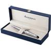 Waterman Expert penna a sfera | in acciaio inossidabile con finiture cromate | pennino medio con cartuccia di inchiostro blu | confezione regalo