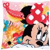 Vervaco Minnie Psst I' ve Un Segreto Cuscino Kit Punto Croce, Multicolore