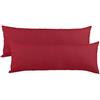 aqua-textil Classic Line Federa set da 2 cerniera cotone 40 x 200 cm bordeaux