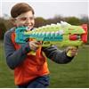 Nerf Hasbro Nerf, DinoSquad Armorstrike, blaster con tamburo rotante da 8 dardi, impugnatura sganciabile, portadardi, 16 dardi Nerf Elite, design da anchilosauro, Multicolore