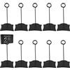 momgyaamz Porta Mollette Memo Clip Portaetichette - Nero Cartellini Prezzi Per Dei Numeri Tavola Del Pane Supermercato Espositori Verticali Prodotti Adatte Portabiglietti Portadocumenti Ufficio 10 Pezzi