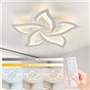 KAUCQI Creativa Plafoniera LED, Moderna Petalo Lampada da Soffitto, 24W 2400lm, Dimmerabili 3000k-6000k, Pannello acrilico Luci di Soffitto Soggiorno, Disimpegno, Camera da Letto,Φ58 [Classe energetica A++]