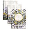Maison d' Hermine Fanny Lavender 100% cotone, set di 3 strofinacci da cucina multiuso morbidi e assorbenti, strofinacci da bar, primavera/estate (50 cm x 70 cm)
