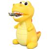 Lakpopya Salvadanaio Dinosauro per Bambini, Grande Salvadanaio Apribile in Materiale PVC Sicuro per Decorazione Della Stanza dei Bambini/Regalo/Giocattolo/Regalo di Battesimo (giallo)