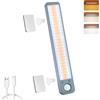 MERTTURM Luce Armadio 96 LED con Sensore di Movimento, 25cm 2000mAh Ricaricabile Luci Notturna, Luce LED Sottopensile Dimmerabile con 3 Colori chiari, Lampada Armadio per Cucina/Scale/Corridoio, 1 PZ