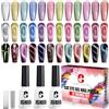 Clara Colors cat eyes gel unghie magnete UV/LED smalto magnetico riflettente con 12 colori effetto diamante aurora Starter Set per casa salone arte regalo
