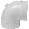 Vent Systems Raccordo a gomito in plastica a 90 gradi, 125 mm, per tubi rotondi rigidi o flessibili in PVC, adattatore per sistema di ventilazione del tubo, condotto dell'asciugatrice, ABS plastica