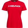 HEAD Maglietta Club Basic Donna, Rosso, M