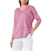 Geox W T-Shirt, Fucsia Rosso con Lur, S Donna