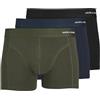 JACK & JONES Jacbasic Bamboo Trunks, Confezione da 3 Boxer a Pantaloncino, Forest Night/Black/Navy Blaze, L Uomo