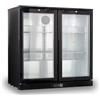 MCC Trading International GmbH METRO Professional Frigo vetrina per bevande GBC3002, acciaio/alluminio/vetro, 90x53x86.5 cm, 198 L, refrig. ad aria, 160 W, con serratura, nero