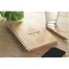 Notebook A5 in bamboo rilegato personalizzate o neutre