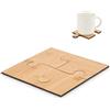 Set sottobicchieri da 4 pezzi a forma di puzzle personalizzate o neutre