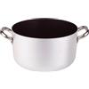 MasterChef Pentolino Induzione, Pentola Antiaderente con Coperchio, per  Pasta, Agnelli, Polenta, Crock Pot Antigraffio, Manici in Legno, Lavabile  in Lavastoviglie, 18cm, Nero : : Casa e cucina