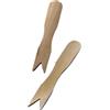 LEONE Forchettine in legno standard 2 punte 1000 pezzi cm 8,5h