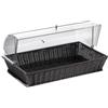 PINTINOX Buffet cesta pane rettangolare con cupola tinta Wenge cm 52,5x32x29,5
