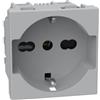 BTicino Presa schuko MatixGo Bticino JG4140a16 silver 2 P+T 16 A