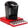 Mind Reader Anchor - Cassettiera per 36 capsule di caffè, alluminio, Hero Red, 13.19 x 12.91 x 2.64 (Length x Width x Height)