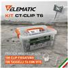 Elematic Vaschetta Elematic 100 Clip Fissatubo CT-CLIP + 100 Tasselli T6 con Vite a Testa Piatta - KITCT-CLIPT6