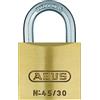 ABUS Lucchetto 45/30 in ottone - Set da 3 pezzi - con cilindro di precisione con perni a testa di fungo - 11822 - Livello di sicurezza ABUS 3 - Colori ottone