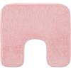 Gözze - Tappetino da Bagno Antiscivolo Premium, Con Incavo per WC, RIO, 100% Microfibra, Ideale per il WC grazie all'Incavo, 100% Microfibra, 50 x 45 cm - Rosa antico