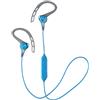 JVC Auricolari in ear sport Bluetooth con clip e gancio mobile (Pivot Motion), a prova di sudore (IPX2), autonomia 4 ore, Blu