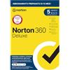 Norton 360 Deluxe 2024, Antivirus per 5 dispositivi, Licenza di 15 mesi con rinnovo automatico, PC, Mac, tablet e smartphone