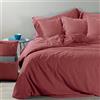 Caleffi 1005022 Cotone Vintage Parure Completo Copripiumino per Piazza e Mezza Letto, Bordeaux