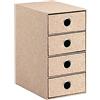 Rössler Papier 1524452394 - Scatola S.O.H.O. a 4 cassetti per DIN A5, con foro di presa, Cacao, 320 x 175 x 250 mm, 1 pezzo | Organizer da scrivania per documenti, documenti, accessori da ufficio e conservazione ordinata