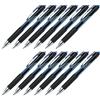 Faber-Castell Uni-Ball - Penna a gel Signo UMN-207 blu, confezione da 12 | Inchiostro a prova di documento, punta da 0,4 mm, resistente all'acqua, ricaricabile