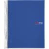 Miquelrius - Quaderno A4, 200 fogli in 8 colori, Carta 70 g/m², Quadretti 5 mm, Copertina in polipropilene 0,8 mm, Spirale 360°, 4 fori, Prodotto in Spagna, Notebook The Original, Blu