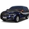 Holthly Telo Copriauto da Esterno, Holthly Telo Copri SUV Felpato 100% Impermeabile, Copertura Auto Antipolvere Anti UV Sole, Telone Auto per Porsche Cayenne, BMW X5, Volvo XC90,Mercedes GLE. Nera