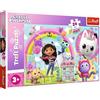 Trefl - Gabby's Dollhouse, Allegra Gabi - 24 Maxi Puzzle - 24 Pezzi Grandi, Puzzle Colorati con Personaggi Delle Fiabe, Intrattenimento Creativo, Divertimento per Bambini dai 3 Anni in Su