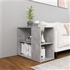 Keyur Credenza, armadietto di immagazzinaggio, mobile da cucina, armadio laterale, grigio cemento, 60 x 30 x 50 cm, agglomerato