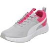 PUMA Unisex Kids' Fashion Shoes EVOLVE RUN MESH JR Trainers & Sneakers, COOL LIGHT GRAY-PUMA WHITE-GLOWING PINK, 38