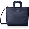 Tommy Hilfiger Borsa Tote Bag Donna TH Flow Tote Solid con Zip, Blu (Space Blue), Taglia Unica