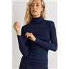 Intimissimi Dolcevita Lana E Seta Manica Lunga Con Collo Alto Blu