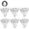 Boxlood MR16 LED 12V Bianco Freddo, Lampadine LED GU5.3, 500LM 6000K Equivalente alogeno da 50W, Non-Dimmerabile, Angolo del fascio di 40 °, Confezione da 6