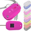 mt key Key Soft Case Chiave auto protettiva per cover per Peugeot 208 308 5008 2008 Chiave Citroen C3 C4 Spacetourer pieghevole professionale/Colore: rosa