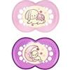 Mam Original Ciuccio in silicone a partire da 16 mesi colore rosa 2 pezzi