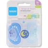 Mam Original Night Succhietto doppio in silicone per bambini dai 16 mesi blu 2 pezzi