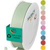 Halbach Seidenbänder Nastro regalo | larghezza 25 mm lunghezza 25 m | nastro prodotto in Germania | nastri regalo in diversi colori e larghezze, perfetto per confezionare e decorare, colore: menta