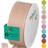 Halbach Seidenbänder Nastro regalo | larghezza 40 mm lunghezza 25 m | nastro prodotto in Germania | nastri regalo in diversi colori e larghezze, perfetto per confezionare e decorare, colore: naturale