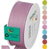 Halbach Seidenbänder Nastro per regali, larghezza 40 mm, lunghezza 25 m, prodotto in Germania, nastri regalo in diversi colori e larghezze, perfetti per confezionare e decorare, colore: bacca