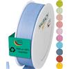 Halbach Seidenbänder Nastro per regali, larghezza 25 mm, lunghezza 25 m, prodotto in Germania, nastri regalo in diversi colori e larghezze, perfetto per confezionare e decorare, colore: azzurro cielo