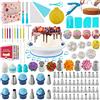 Nifogo Kit Pasticceria Decorazioni Torte Set 301 Pezzi, Nifogo Utensili Pasticceria con Piatto Girevole per Torte, Beccucci, sac a Poche, E-libro
