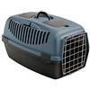 Stefanplast Trasportino per Gatti e Cani - Box Auto Gugliver 3 - Grigio-Blu