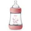 Chicco Perfect 5 - Biberon 0M+ Flusso Lento Capacità 150ml Colore Rosa