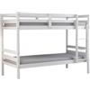 BellaHome Letto a castello lione in pino massello bianco laccato 199,5x97x150 cm