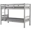 BellaHome Letto a castello marsiglia in pino massello bianco 90x190x150 cm